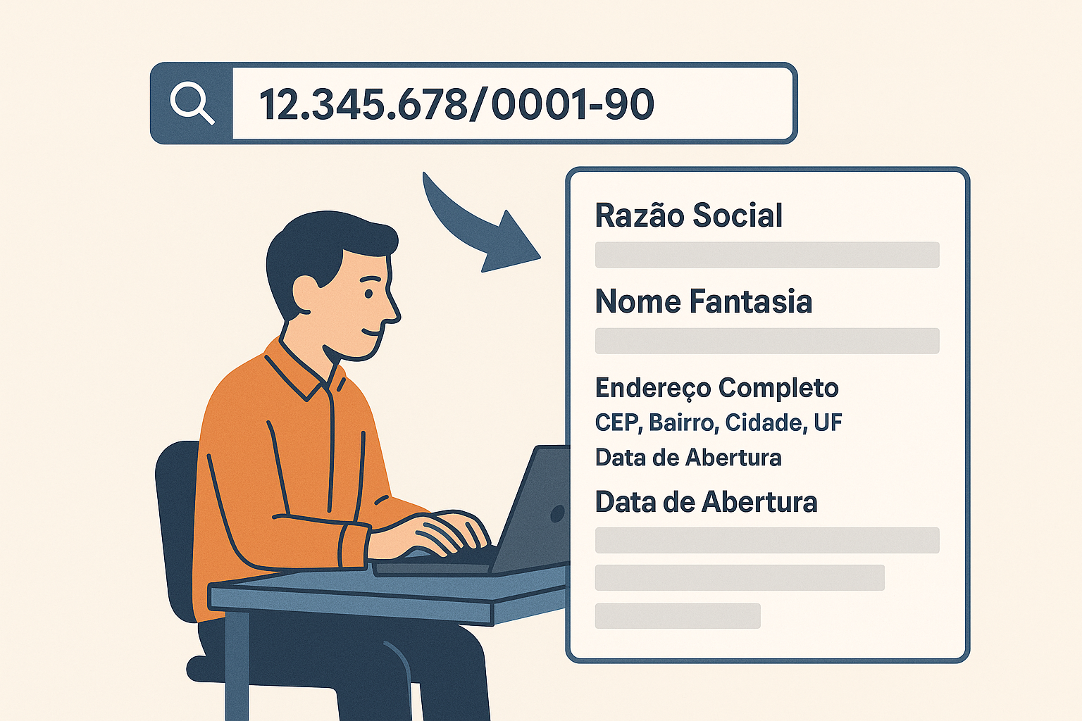 Preenchimento automático de cadastros com CNPJ